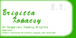 brigitta kopacsy business card